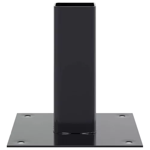 4 db antracit porszórt acél oszlopalapok négyzet alakú 51x51 mm