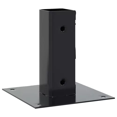  12 db antracit porszórt acél oszlopalapok négyzet alakú 51x51mm