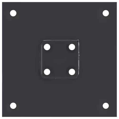  12 db antracit porszórt acél oszlopalapok négyzet alakú 51x51mm