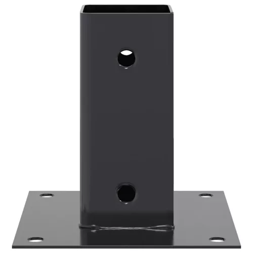  4 db antracit porszórt acél oszlopalapok négyzet alakú 61x61 mm