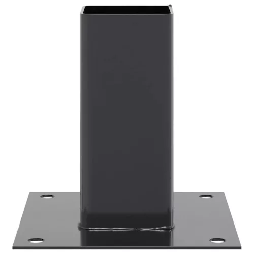  4 db antracit porszórt acél oszlopalapok négyzet alakú 61x61 mm