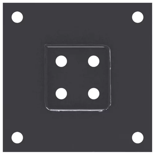  4 db antracit porszórt acél oszlopalapok négyzet alakú 61x61 mm