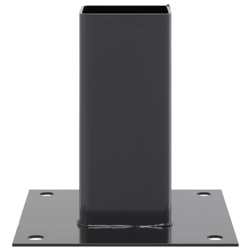  12 db antracit porszórt acél oszlopalapok négyzet alakú 61x61mm