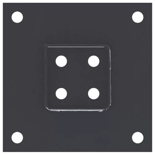  12 db antracit porszórt acél oszlopalapok négyzet alakú 61x61mm