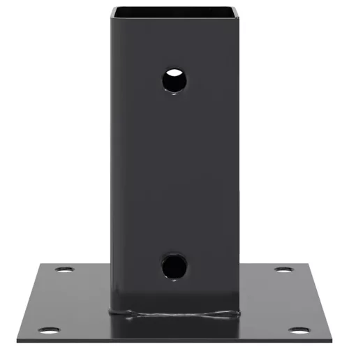  12 db antracit porszórt acél oszlopalapok négyzet alakú 71x71mm