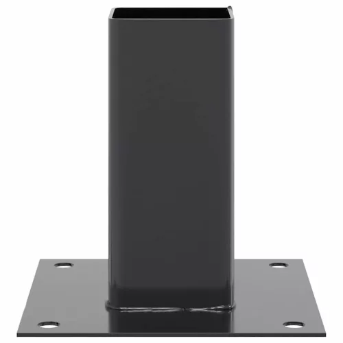  12 db antracit porszórt acél oszlopalapok négyzet alakú 71x71mm