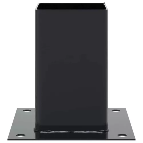  4 db antracit porszórt acél oszlopalapok négyzet alakú 81x81 mm