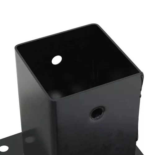  4 db antracit porszórt acél oszlopalapok négyzet alakú 81x81 mm