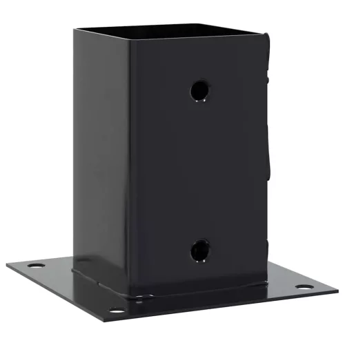  12 db antracit porszórt acél oszlopalapok négyzet alakú 81x81mm