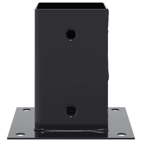  12 db antracit porszórt acél oszlopalapok négyzet alakú 81x81mm