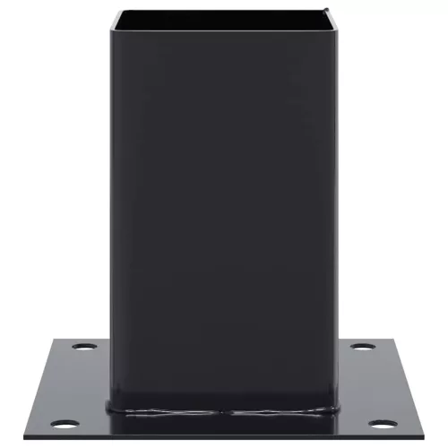  12 db antracit porszórt acél oszlopalapok négyzet alakú 81x81mm