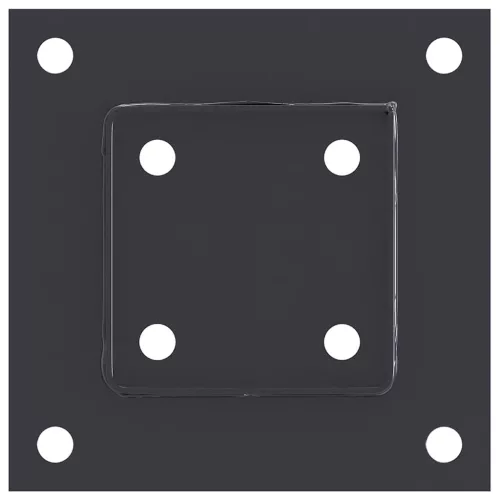  12 db antracit porszórt acél oszlopalapok négyzet alakú 81x81mm