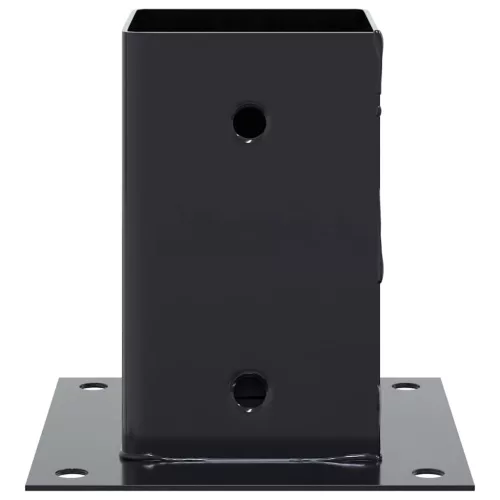  4 db antracit porszórt acél oszlopalapok négyzet alakú 91x91 mm