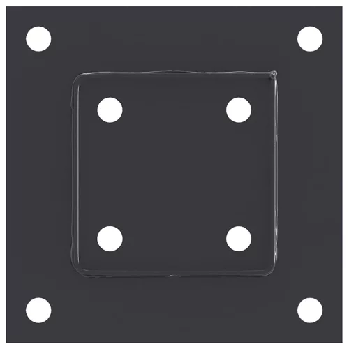  4 db antracit porszórt acél oszlopalapok négyzet alakú 91x91 mm