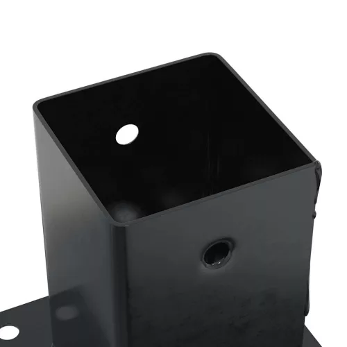  4 db antracit porszórt acél oszlopalapok négyzet alakú 91x91 mm