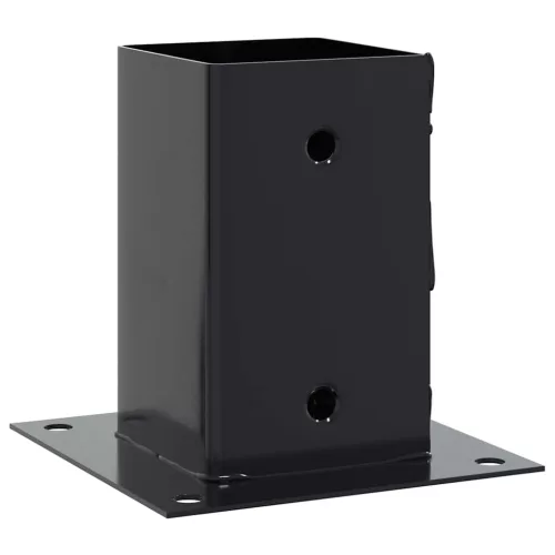  12 db antracit porszórt acél oszlopalapok négyzet alakú 91x91mm