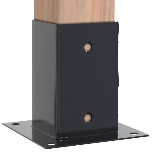  12 db antracit porszórt acél oszlopalapok négyzet alakú 91x91mm