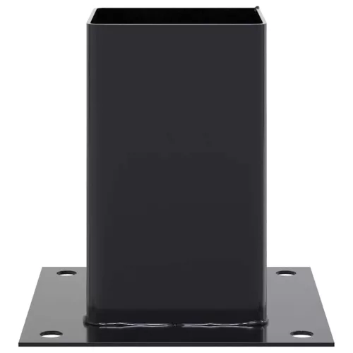  12 db antracit porszórt acél oszlopalapok négyzet alakú 91x91mm