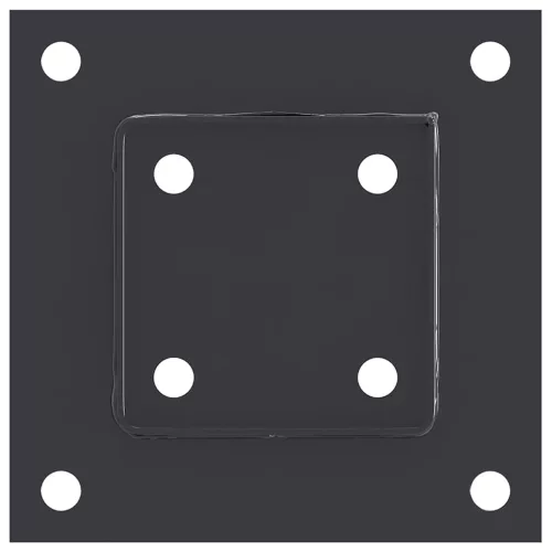  12 db antracit porszórt acél oszlopalapok négyzet alakú 91x91mm