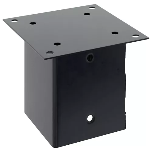  4 db antracit porszórt acél oszlopalapok négyzet alakú