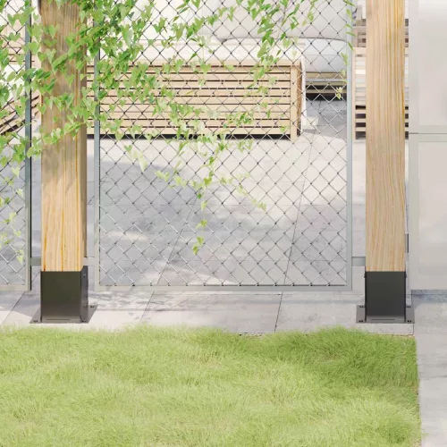  12 db antracit porszórt acél oszlopalapok négyzet alakú