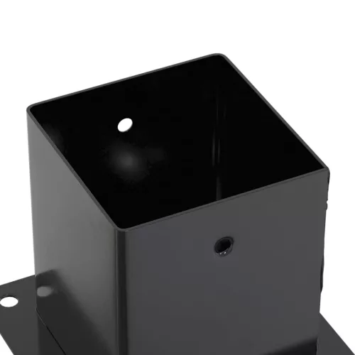  12 db antracit porszórt acél oszlopalapok négyzet alakú