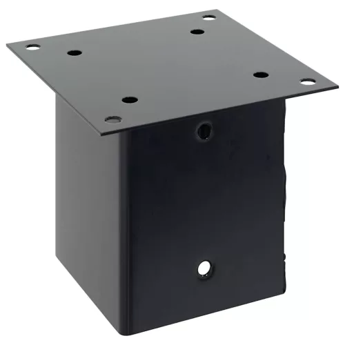  4 db antracit porszórt acél oszlopalapok négyzet alakú