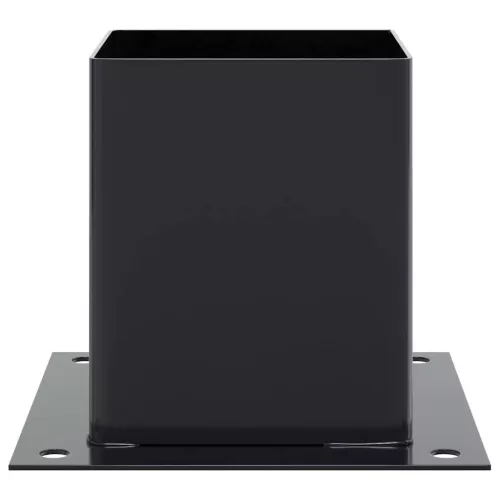  4 db antracit porszórt acél oszlopalapok négyzet alakú