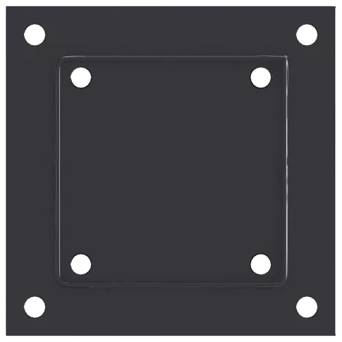  4 db antracit porszórt acél oszlopalapok négyzet alakú