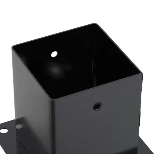  12 db antracit porszórt acél oszlopalapok négyzet alakú