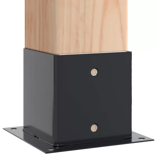  12 db antracit porszórt acél oszlopalapok négyzet alakú