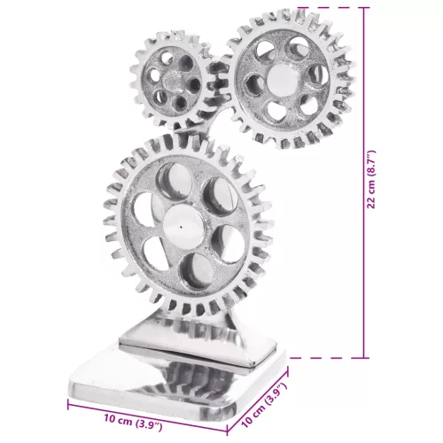  Könyvtámaszok 2 db Ezüst 10x10x22 cm Alumínium Cog