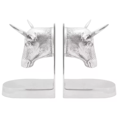  Könyvtámaszok 2 db Ezüst 21,5x15,5x20 cm Alumínium Bika