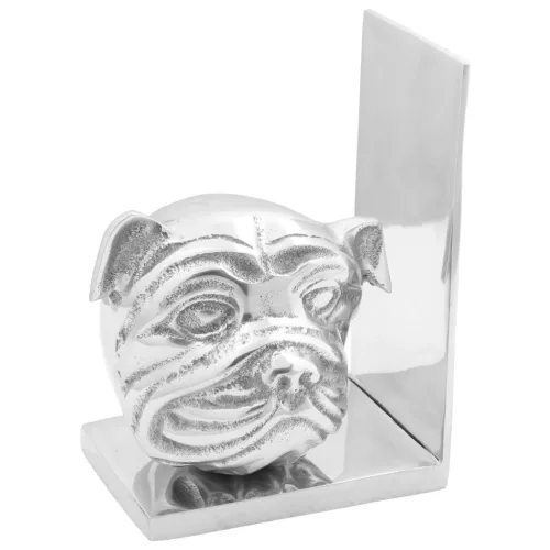  Könyvtámaszok 2 db Ezüst 8x12x16,5 cm Alumínium Kutyás