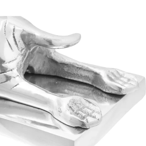  Könyvtámaszok 2 db Ezüst 12x15x18 cm Alumínium Kutya