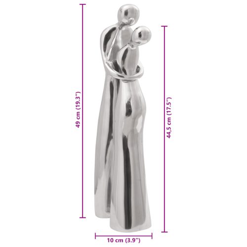  Szobor Ezüst 10x16x49 cm Alumínium