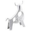  Bika Szobor Ezüst 22x9,5x34 cm Alumínium