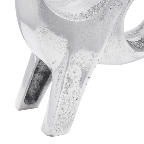  Bika Szobor Ezüst 22x9,5x34 cm Alumínium