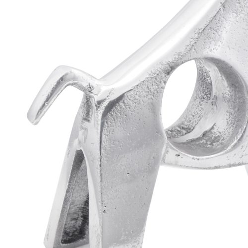  Bika Szobor Ezüst 22x9,5x34 cm Alumínium