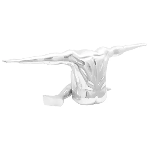  Szobor Ezüst 91.5x32x33 cm Alumínium Gondolkodó Ember