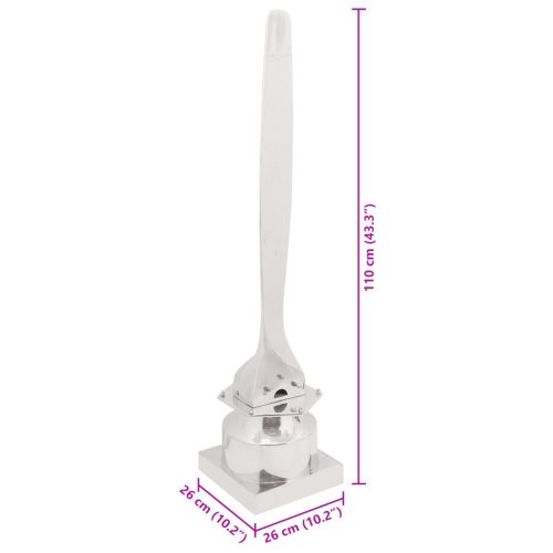  Szobor Ezüst 26x26x110 cm Alumínium Fél Propeller