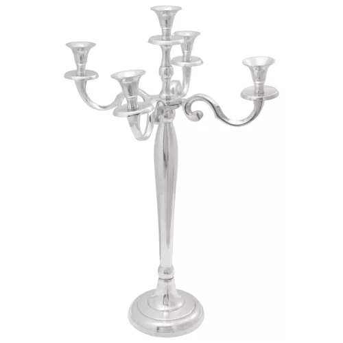  Gyertyatartó Ezüst 39x39x60 cm Alumínium
