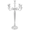  Gyertyatartó Ezüst 39x39x60 cm Alumínium