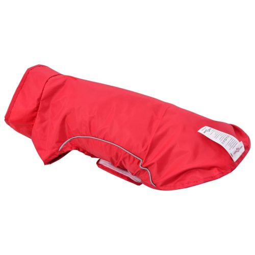  piros poliészter kutya esőkabát fényvisszaverő csíkokkal XXS