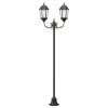  Kert Világítóoszlop 2-Lámpás E27 Bronz 220 cm Alumínium