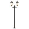  Kert Világítóoszlop 2-Lámpás E27 Bronz 220 cm Alumínium