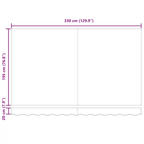  Napellenző Csere Szövet 3.5x2 m Kerethez Krém