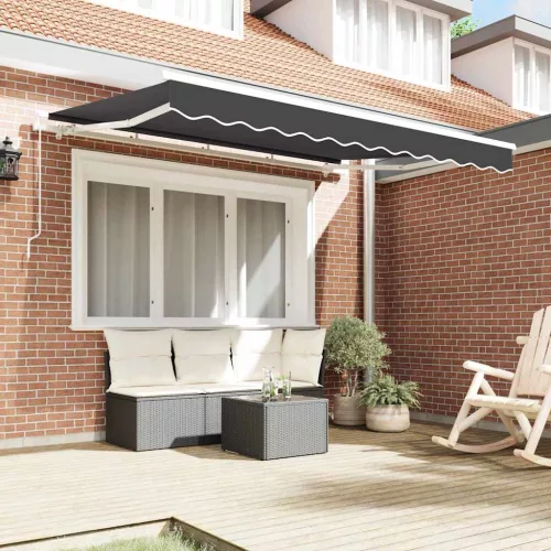  Napellenző ponyva Antracit 280 x 195 cm Poliészter