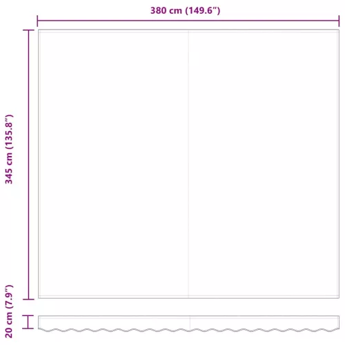  Napellenző ponyva Bézs 380 x 345 cm Poliészter