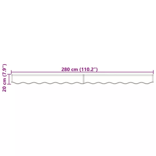  Pavilon Díszítő Szegély Sokszínű 280 x 20 cm Vászon